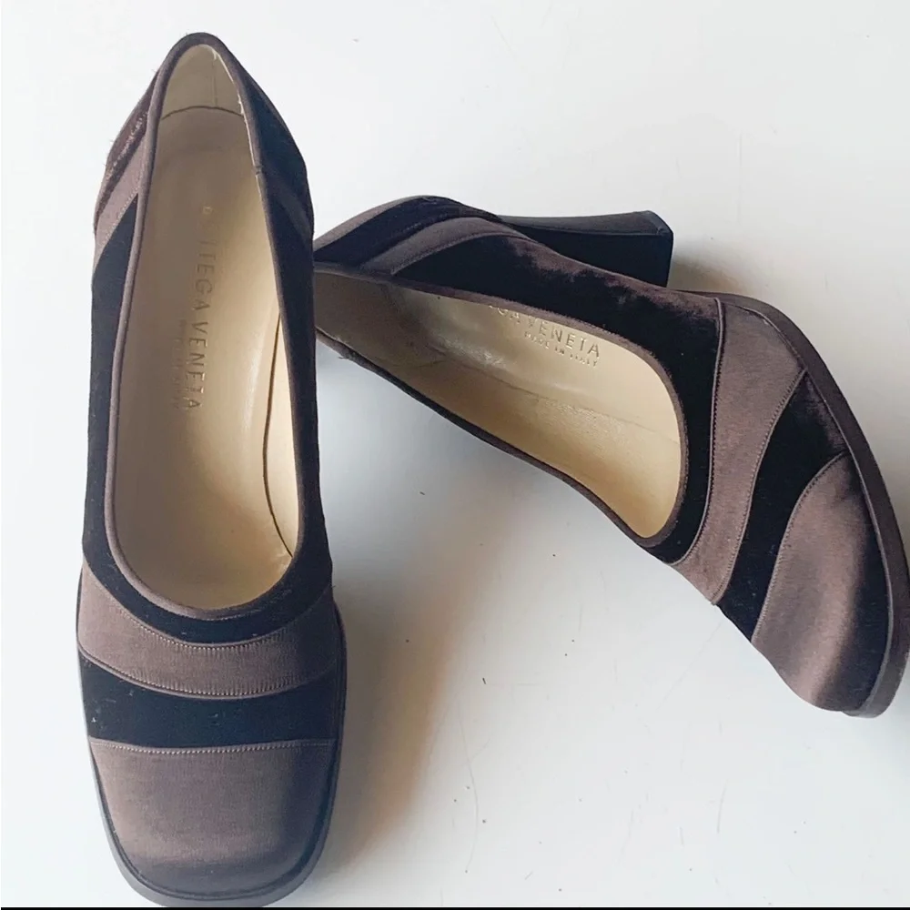 BOTTEGA VENETA Brown satin pump Size 9 - Picture 2 of 9